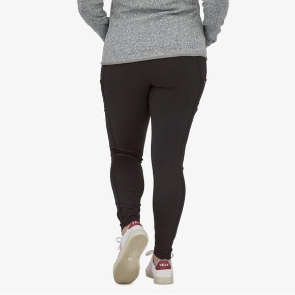 Patagonia Mid Weight Buttery Soft Base Layer Skinny Legging Yoga Pants Dark Gray - Picture 2 of 11